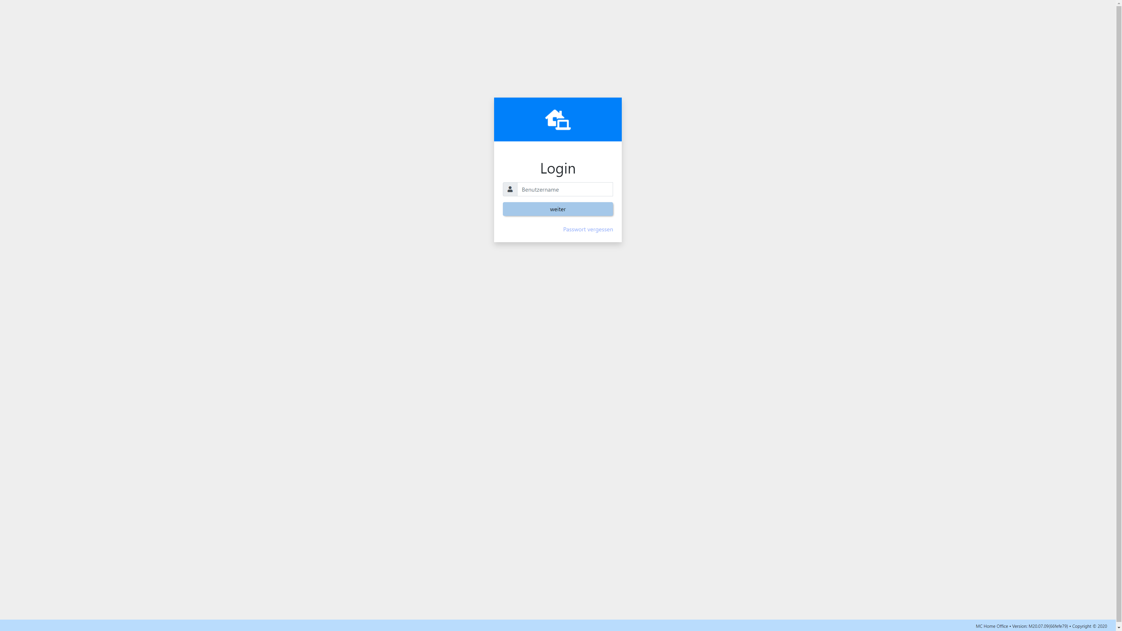 Screenshot: Login