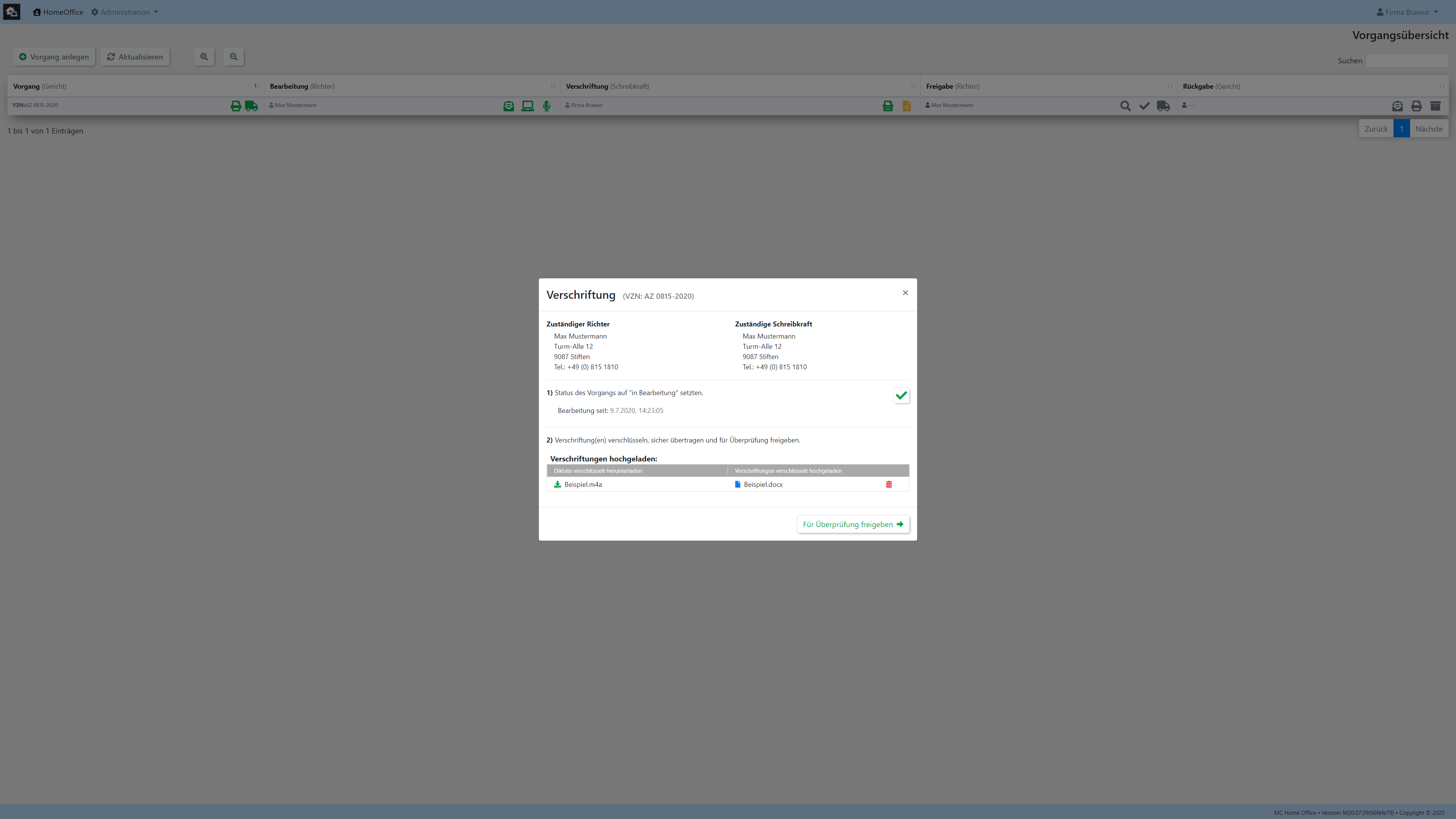 Screenshot: Verschriftung 2